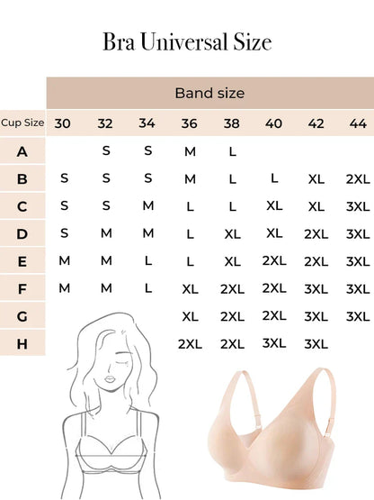 Jelly Wireless Seamless Deep-V Push-Up Bra