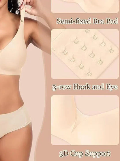 3/4 Cup Mesh Seamless Wireless Jelly Support Bra