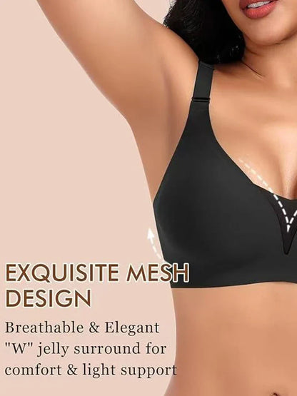 3/4 Cup Mesh Seamless Wireless Jelly Support Bra