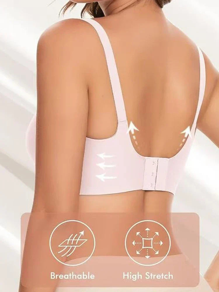 3/4 Cup Mesh Seamless Wireless Jelly Support Bra