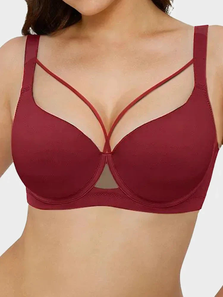 Gathering & Side-Smoothing Push-Up Thin Sexy Bra