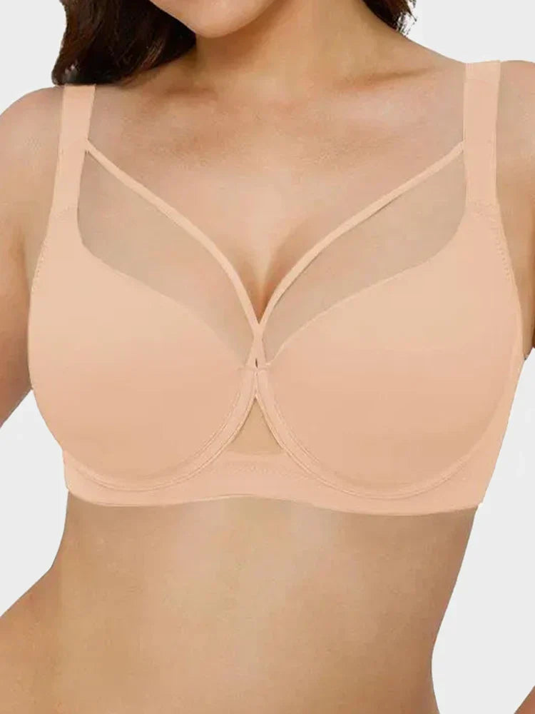 Gathering & Side-Smoothing Push-Up Thin Sexy Bra