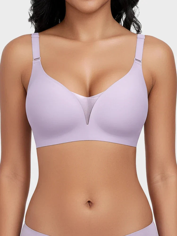 3/4 Cup Mesh Seamless Wireless Jelly Support Bra