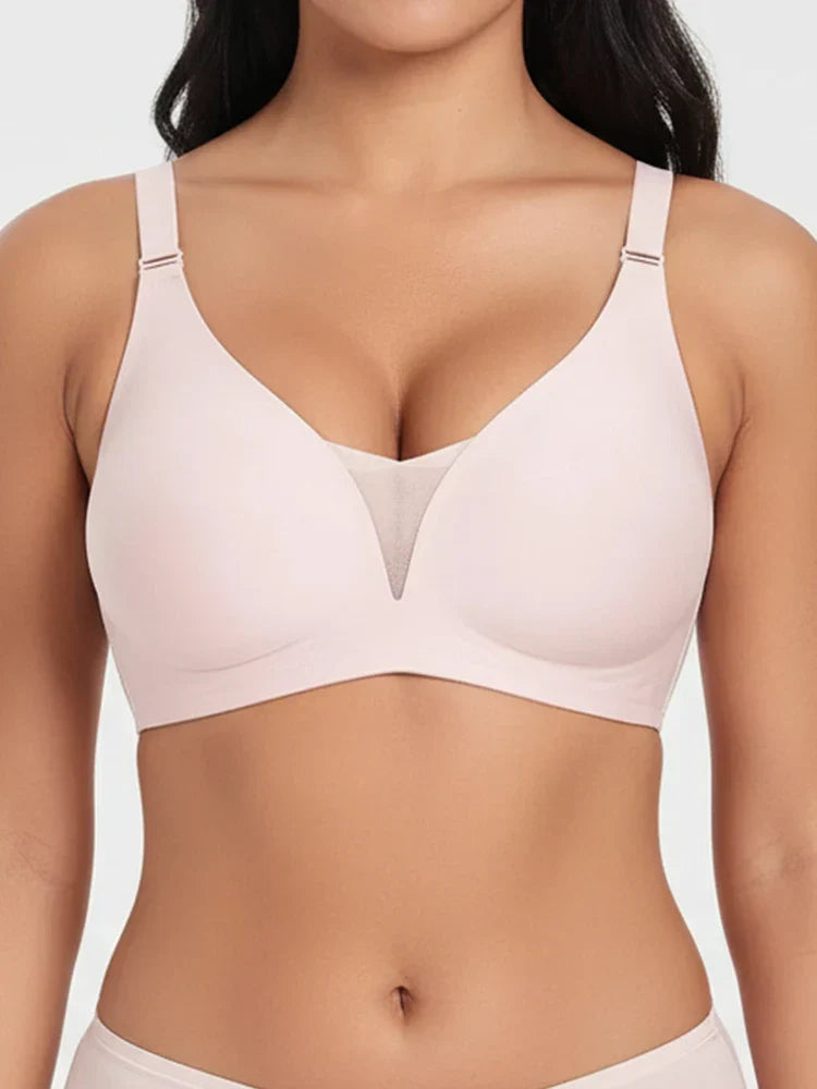 3/4 Cup Mesh Seamless Wireless Jelly Support Bra