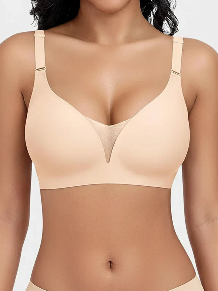 3/4 Cup Mesh Seamless Wireless Jelly Support Bra