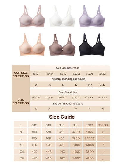 Jelly Wireless  Seamless Smoothing T-Shirt Push-Up Bra