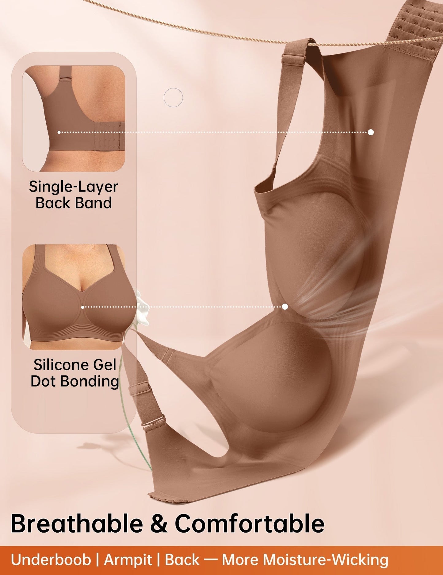 Jelly Bra Plus Size Supportive Seamless Bras